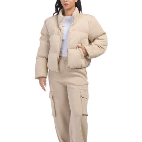 Puffer Lab GREY LAB | Jackets & Coats | New Grey Lab Knit Puffer Jacket Nude For ...